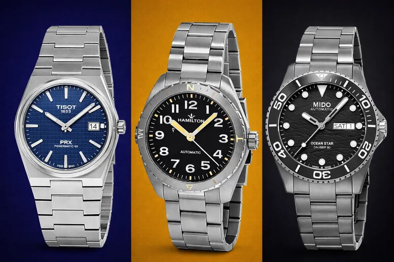 Best First Luxury Watch Under $2,000 in 2026: Tissot vs Hamilton vs Mido featured watch
